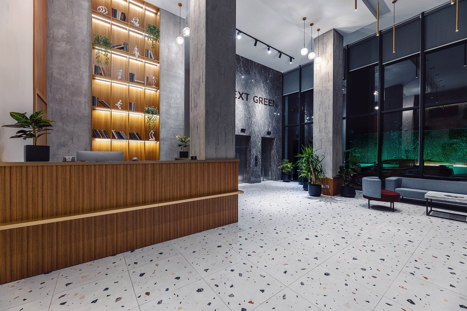 Completed NEXT Green building with balconies overlooking the Black Sea