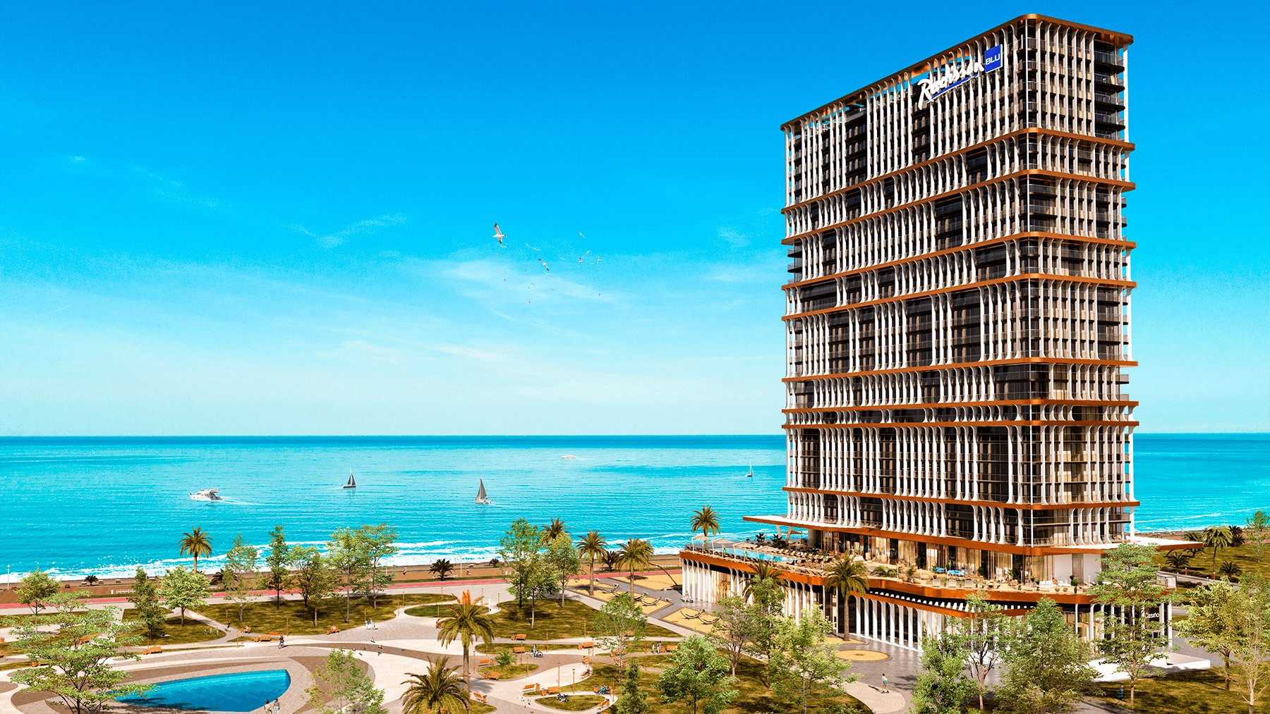 Radisson Blu Residences architectural rendering