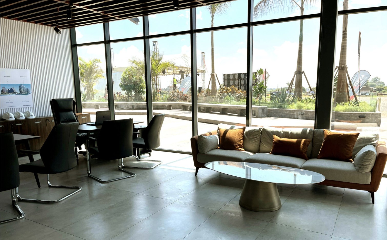 Client lounge inside NEXT’s Tatu City sales office in Kenya